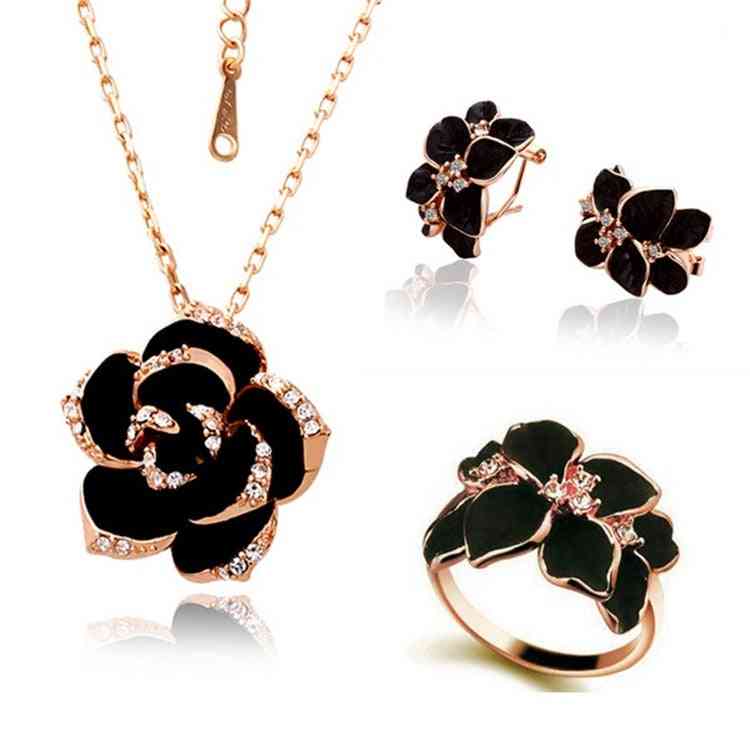 Rose Flower, Bridal Jewelry Sets
