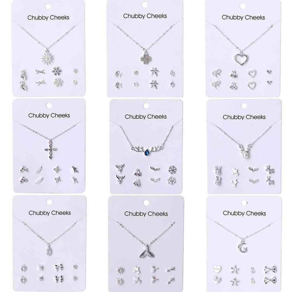 Women's Fashion Earrings, Necklace Jewelry Sets