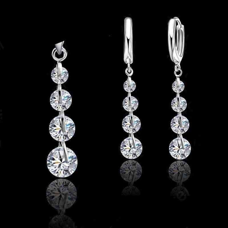 925 Sterling Silver Bridal Jewelry Set