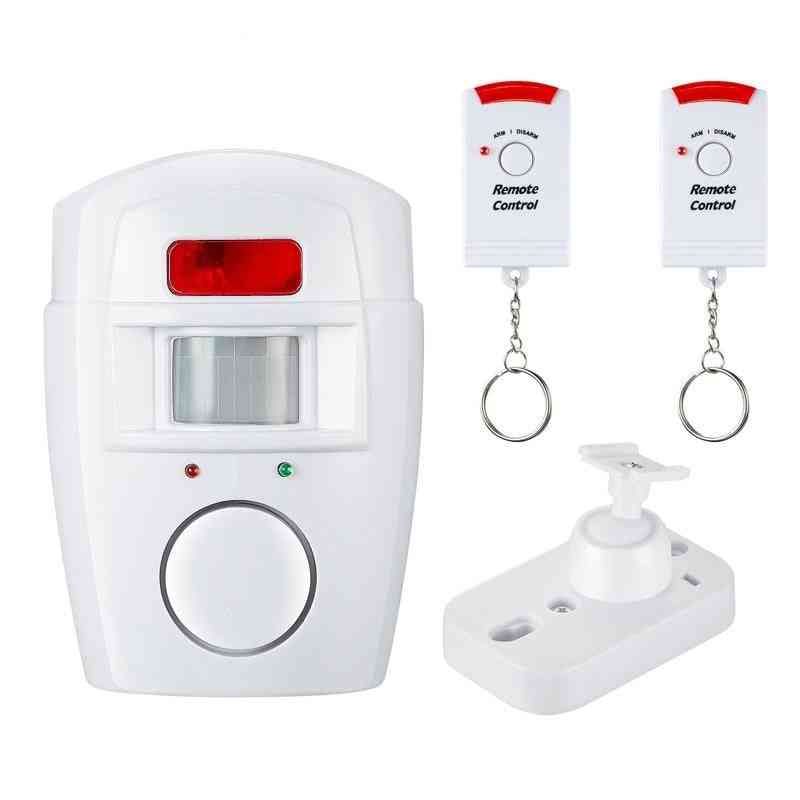 Tyverisikringsbevægelsessensor, trådløst alarmsystem med 2 fjernbetjeninger, sikkerhedssensor i hjemmet