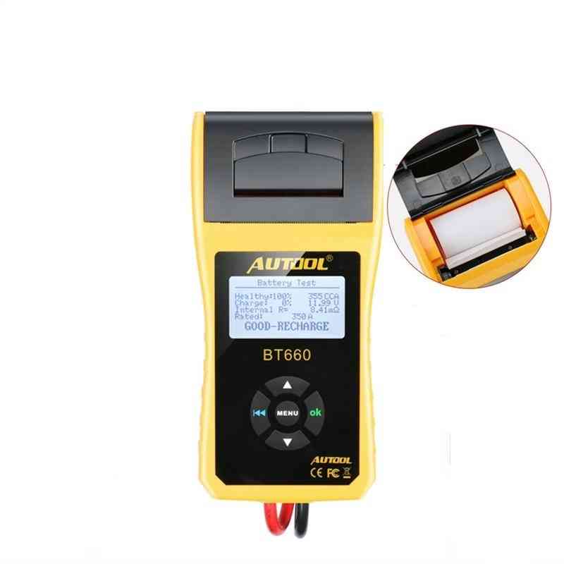 Bt660- Car Battery And Auto Cranking, Charging Tester System With Printer