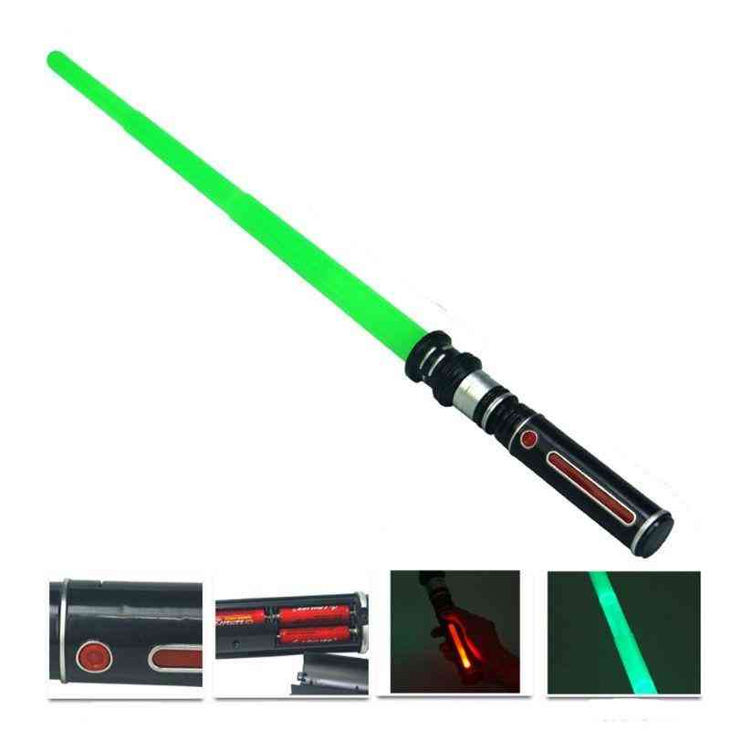 Teleskopiskt ljussabel, blinkande svärd, lysande cosplay, laserstjärna för laserstjärna