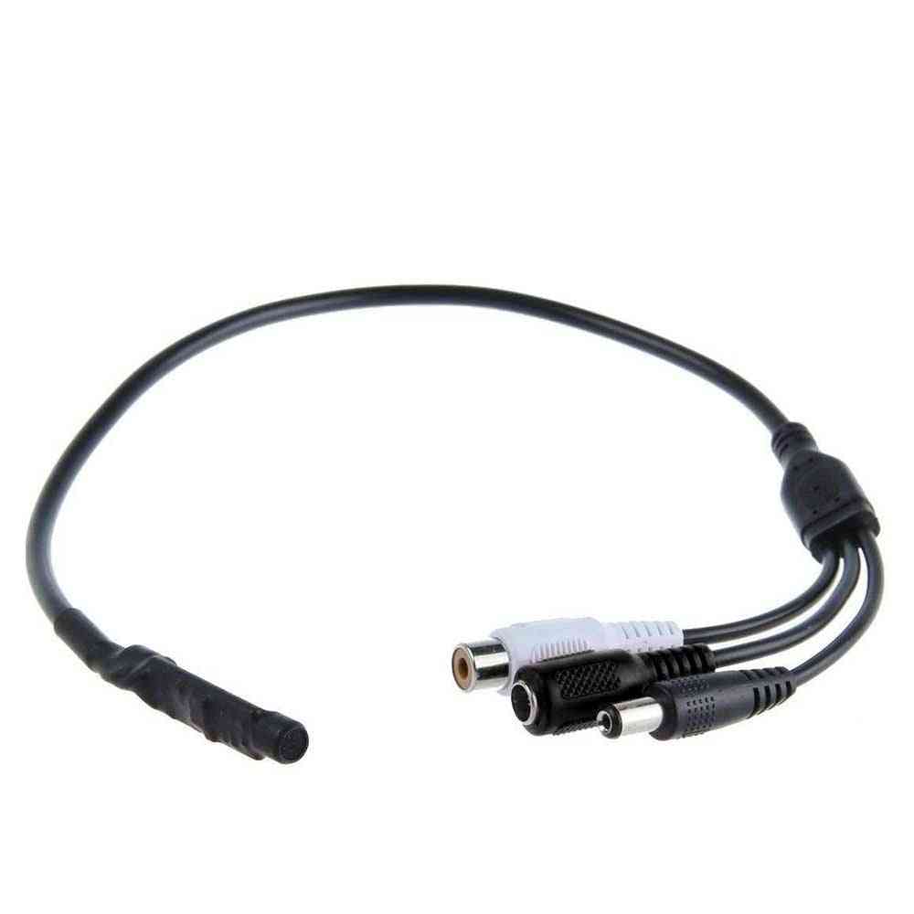 Sound Monitor, Audio Microphone, Rca Power Cable For Cctv Security Camera, Dvr Video