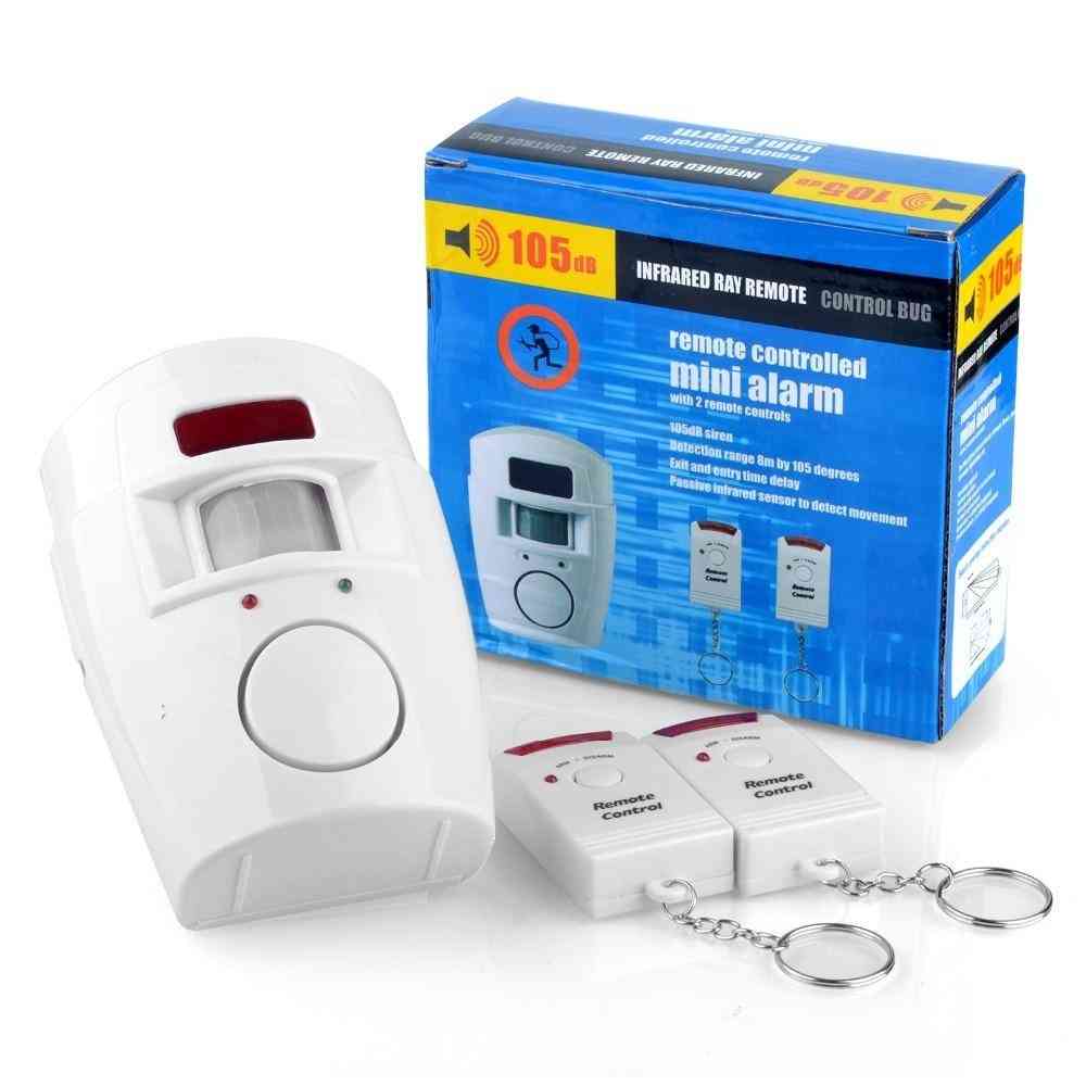 2-fjernbetjenings trådløs alarmsensor, bevægelsesdetektor, alarmsystem