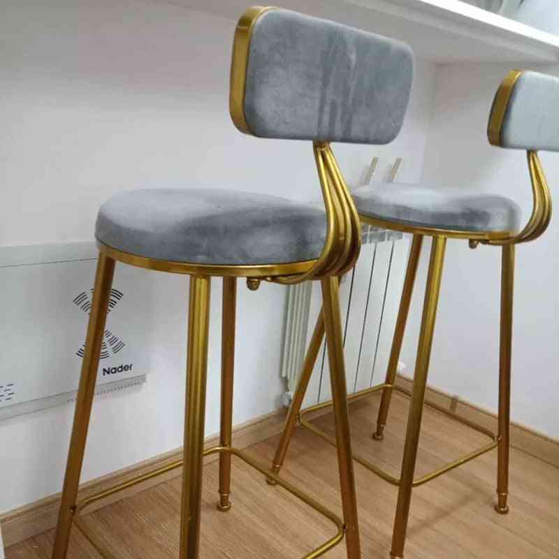 Nordic creative, gold lift, back net counter, cadeira alta