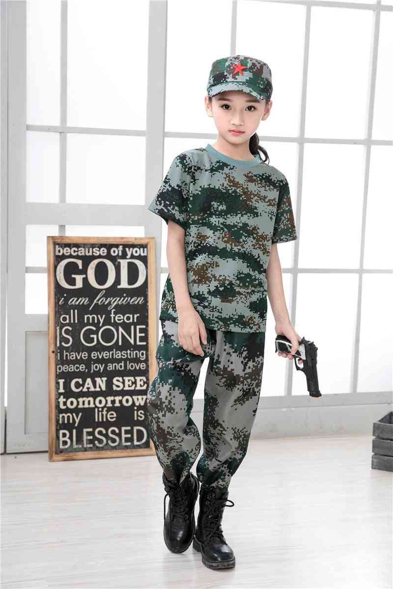 Børn militær træning uniformer tøj sæt