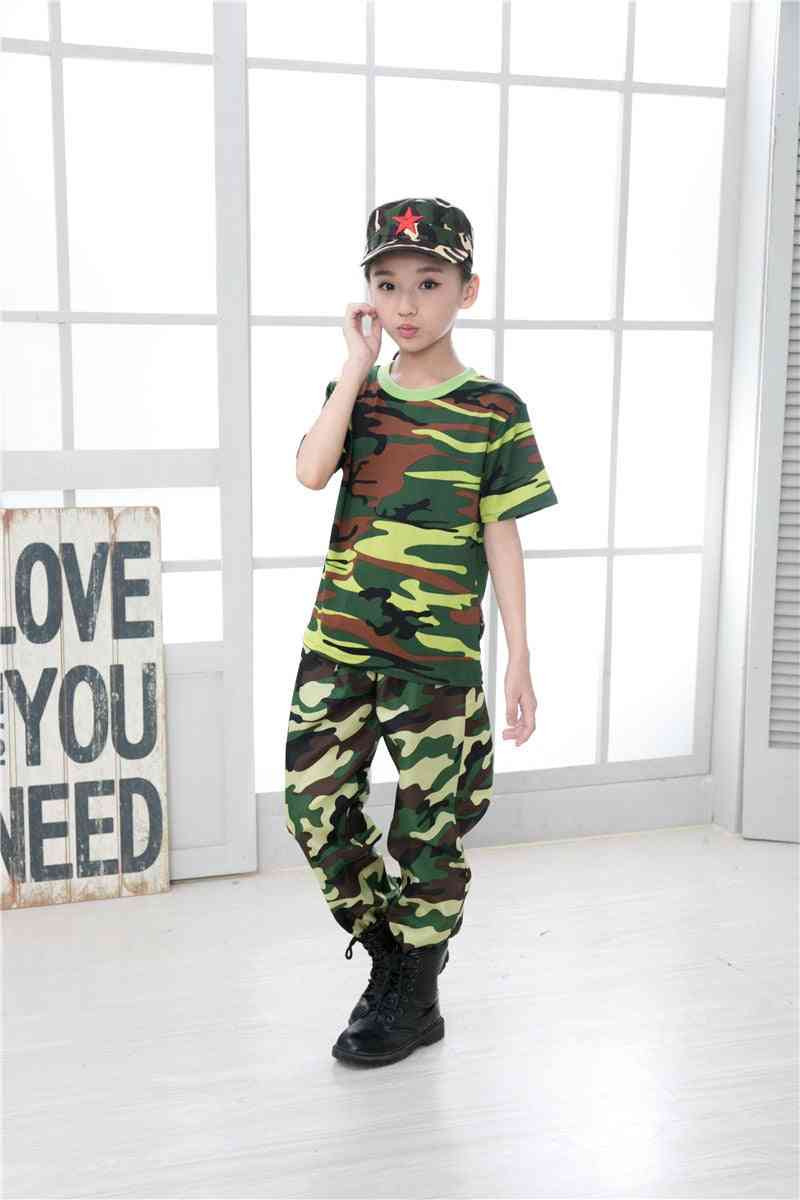 Børn militær træning uniformer tøj sæt