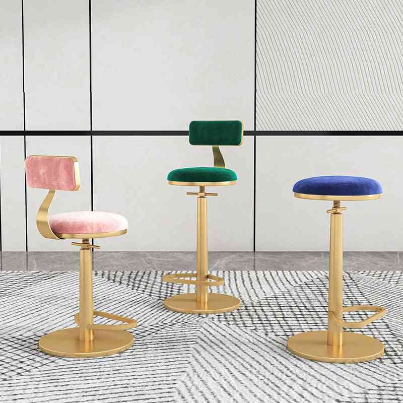 Nordic vysoké stoličky, ľahké luxusné barové stoličky s opierkou chrbta