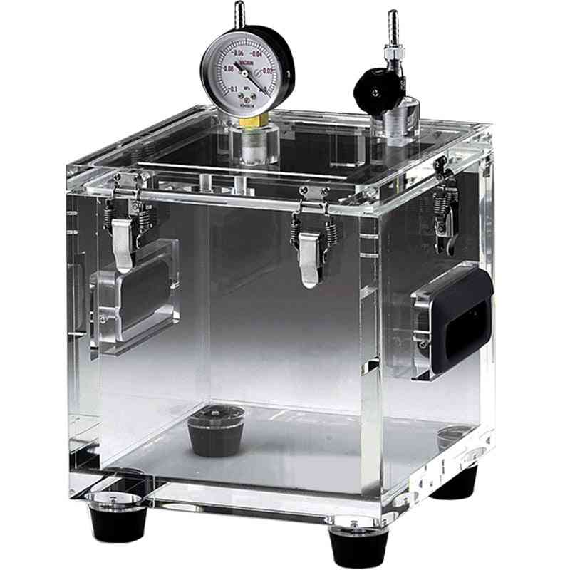 акрилна прозрачна- вакуумна кофа за пенообразуване, кутия за работа с ръкавици