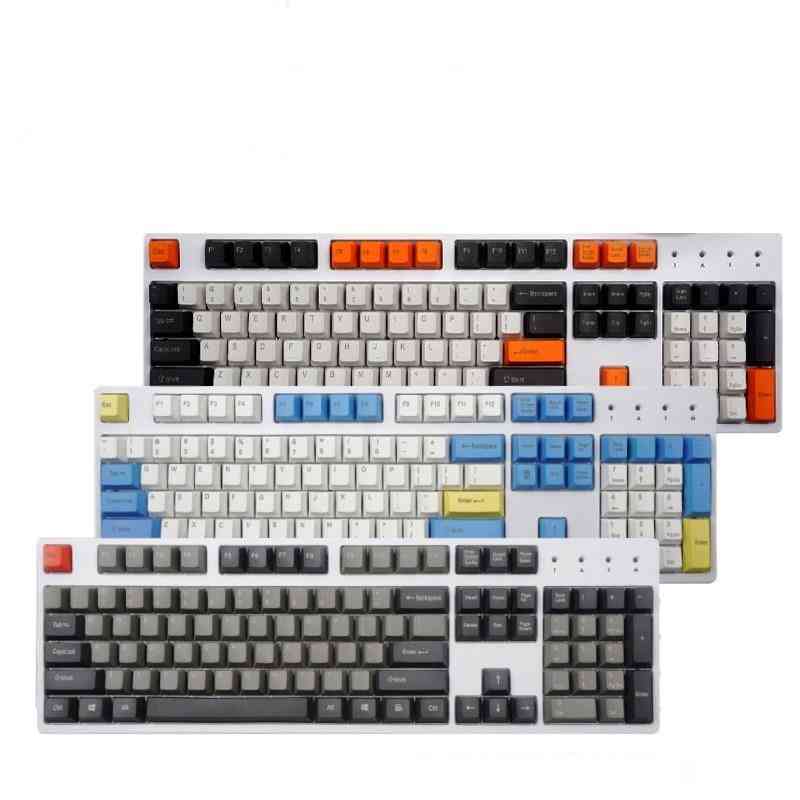 Ключовидна клавиатура с 108 клавиша- въглеродна механична клавиатура, празни горни страници