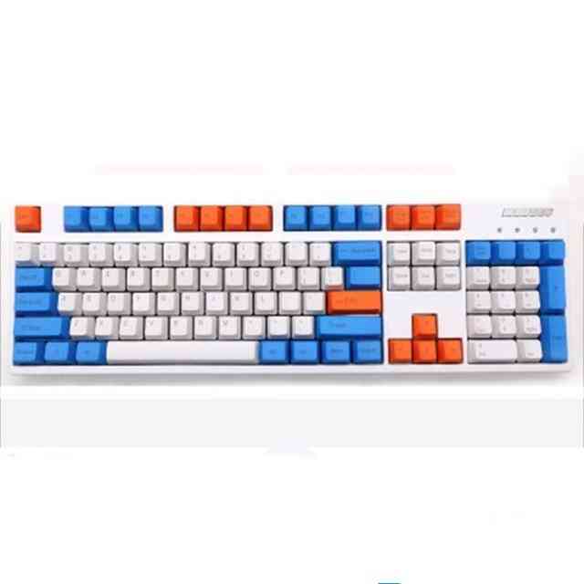 108-tasters kridtnøglesæt- mekanisk tastatur i kulstof, blanke tastaturer på oversiden