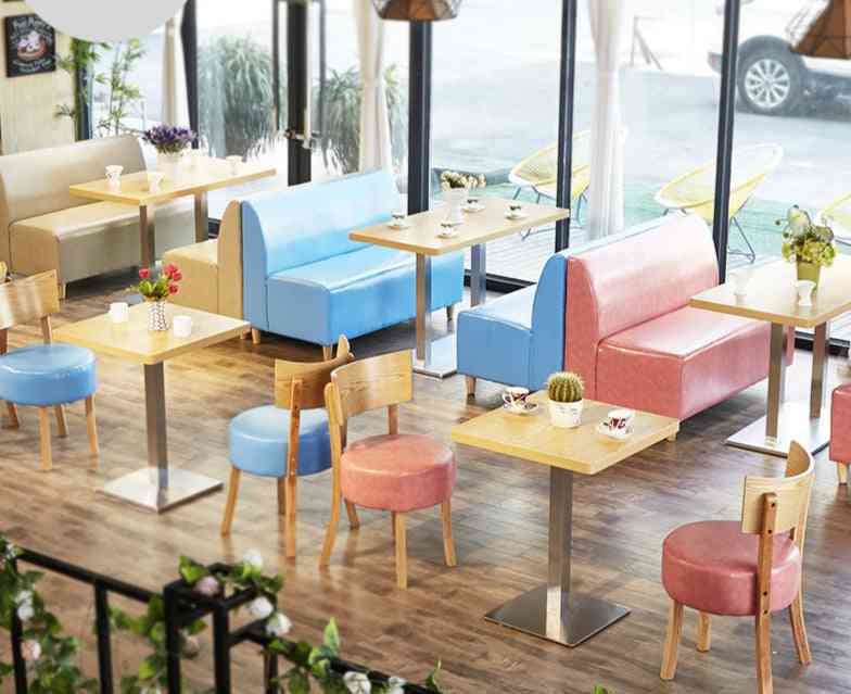 Table à thé et boutique de desserts de chaise, ensembles de meubles de canapé de carte rafraîchissante