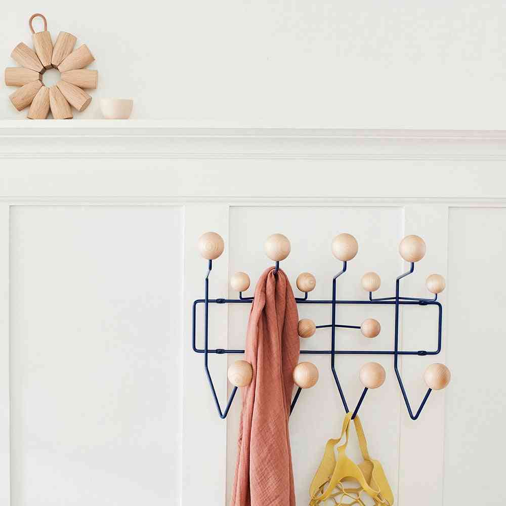 Multicolor- Furniture Coat Hanger, Ball Rack Milti-purpose Hook For Wall Ornaments