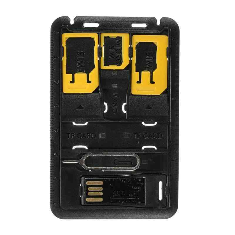 Vše v 1 univerzálních sadách úložných pouzder adaptéru mini SIM karty