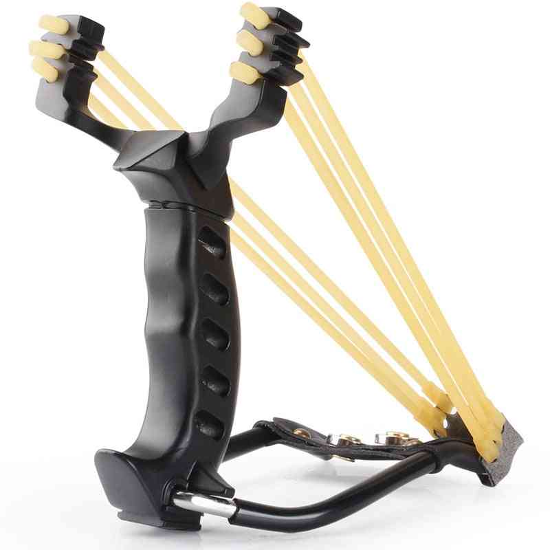 Powerful Slingshot With Rubber Bands, Folding Wrist, Outdoor Hunting, Shooting Steel Balls Tools