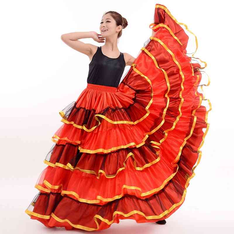 Spanish Flamenco Skirts Dance Costumes, Dancing Dress