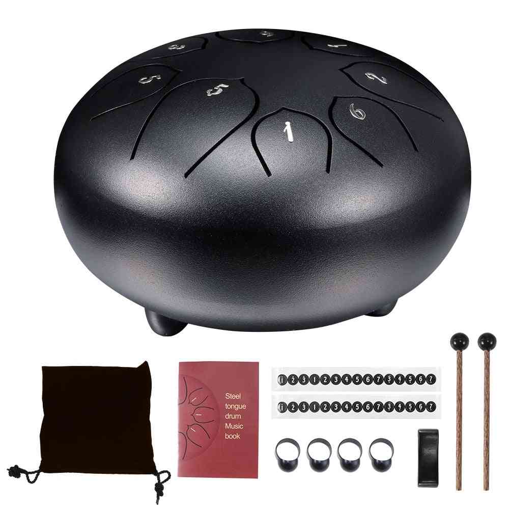 Tune Steel Hand Pan Drum, Tank Drums With Drumsticks Carrying Bag