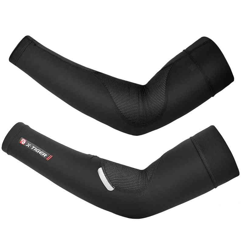 Sports Sun Protection Uv Arm Sleeves, Ice Fabric Running Cycling Arm Warmers