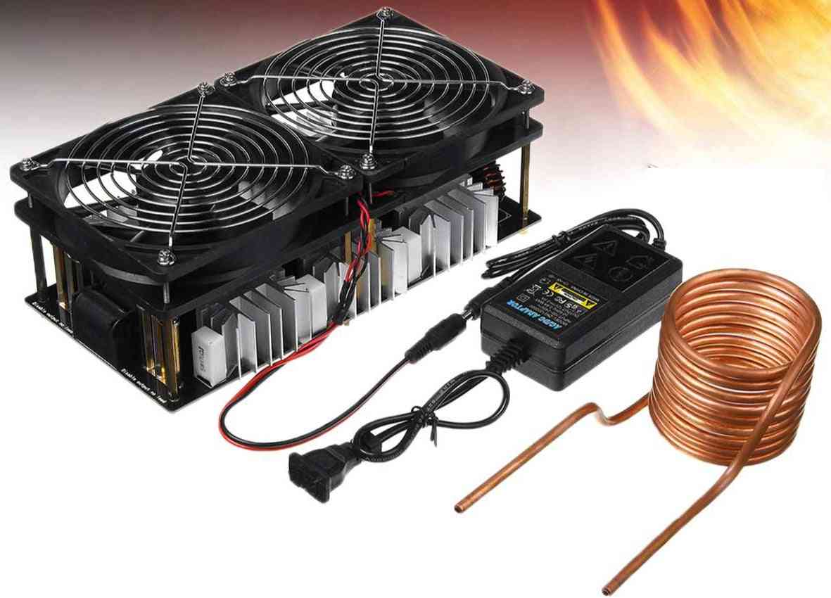 Zvs Induction, Heating Board, Module Flyback Driver Heater With Coil Dual Fan