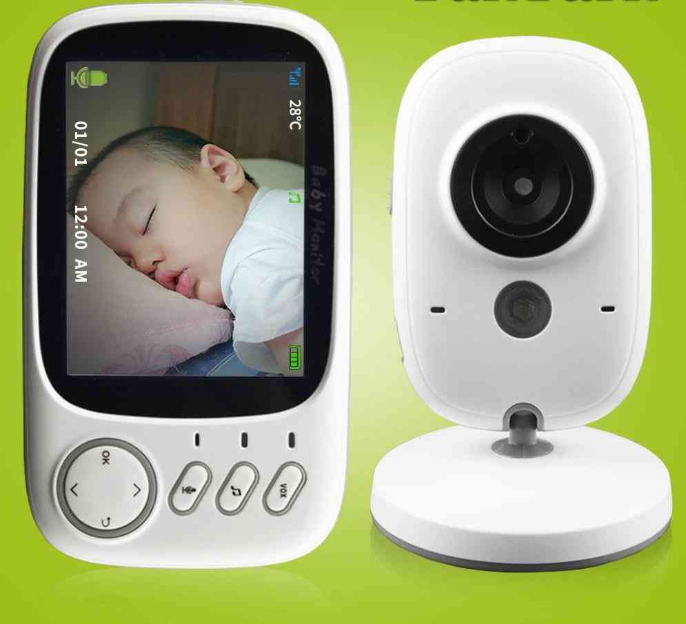 Monitor de vídeo colorido sem fio para câmera de segurança do bebê, monitoramento de temperatura com visão noturna