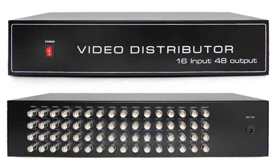 16 až 48kanálový rozbočovač videa / HD distributor bnc