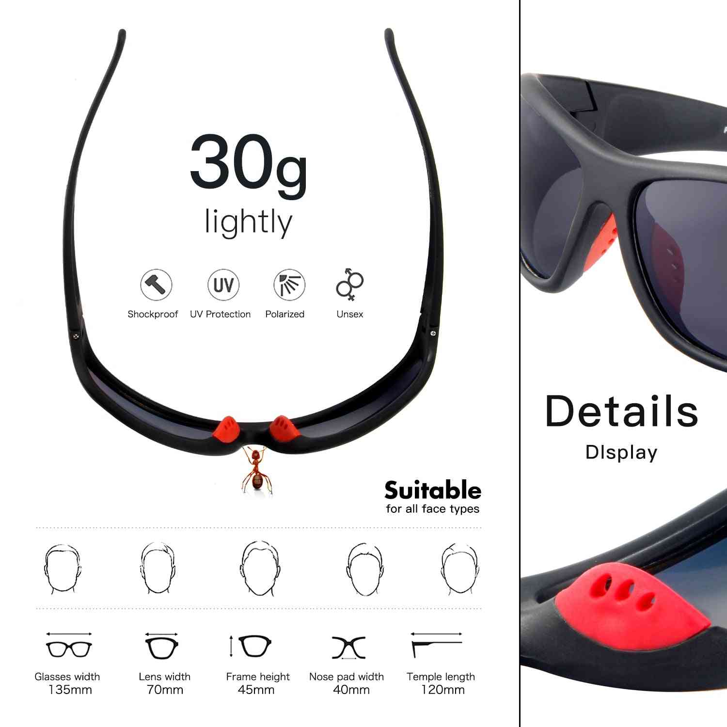 Profesionalna tr90 okvir hd polarizirana profesionalna očala za ribolov