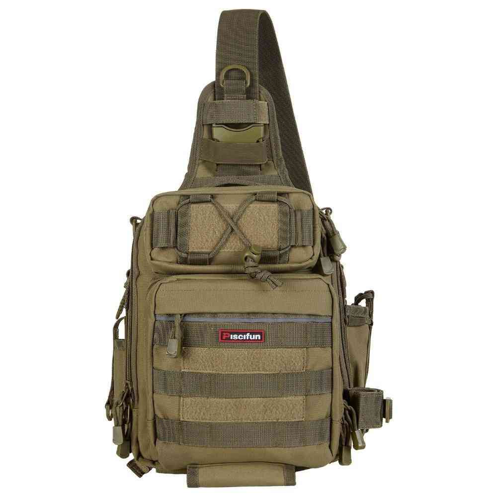 Waterproof- Nylon Single Shoulder, Backpack & Hand Chest, Fishing Tackle Bag