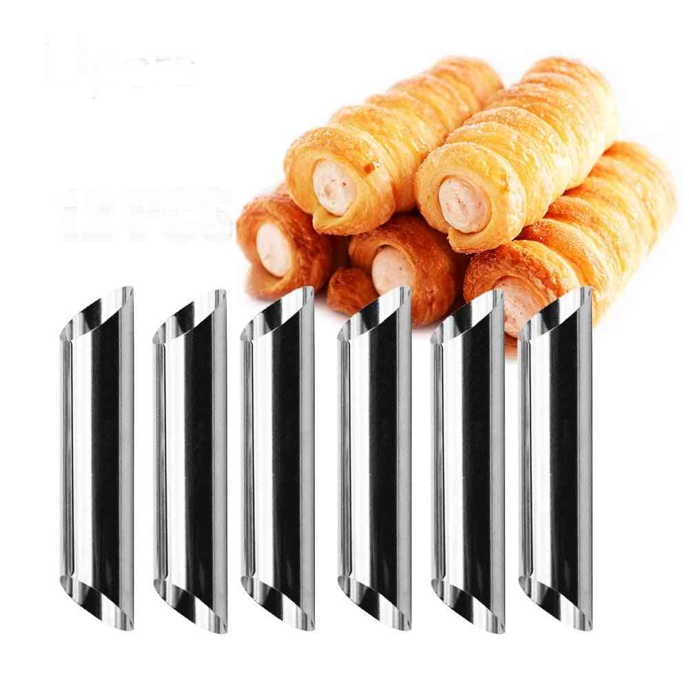 Cannoli Forms Cake Horn Mold Stainless Steel Tubes Shells Cream Pastry Baking