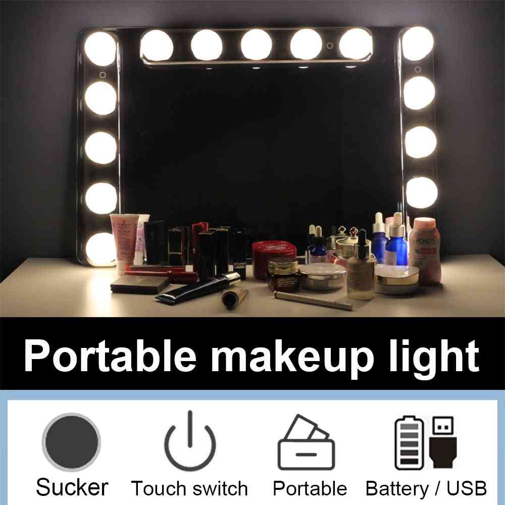 Usb Stepless Mirror Light Bulbs, Make-up Battery Powered Lights