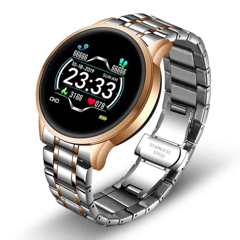 Rustfrit stål digitalt ur, mænds elektroniske led armbåndsure