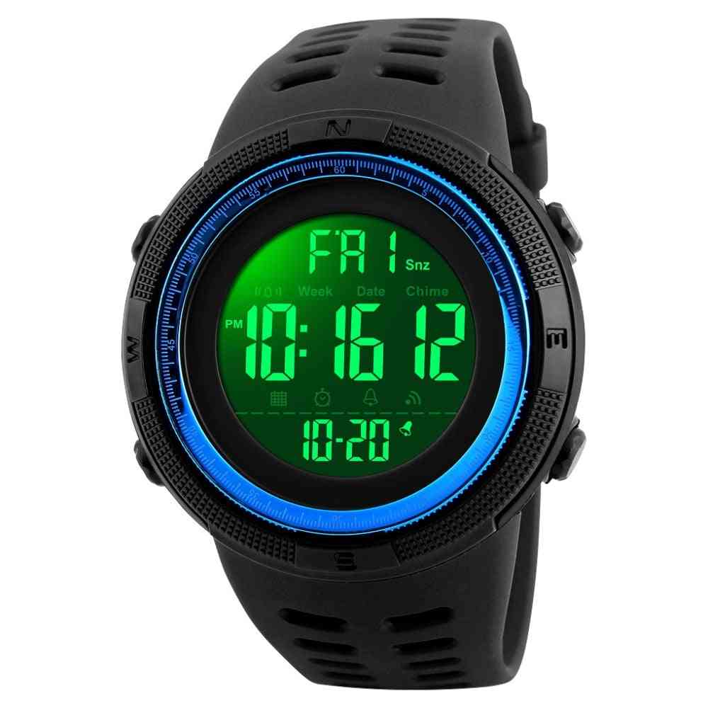 Men Sports Watches, Countdown Men's Waterproof Led Digital Military Clock