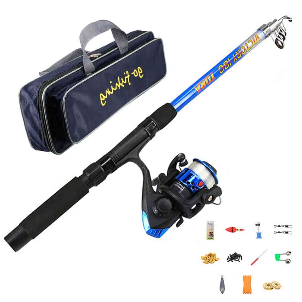 Portable Suit With Reel Bag, Beginners Telescopic, Fishing Rod Set Accessories