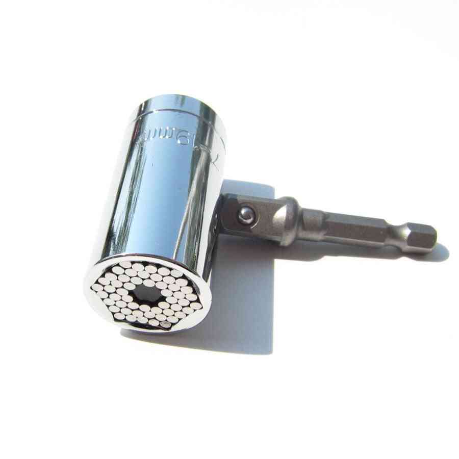 Empuñadura de enchufe universal, llave de trinquete, adaptador de taladro eléctrico