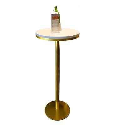 Nordic dining, hoge voet, massief hout, kleine ronde tafel