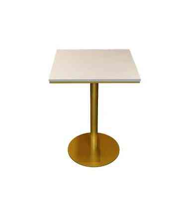 Severské stolování, vysoká noha, masivní dřevo, malý kulatý stůl