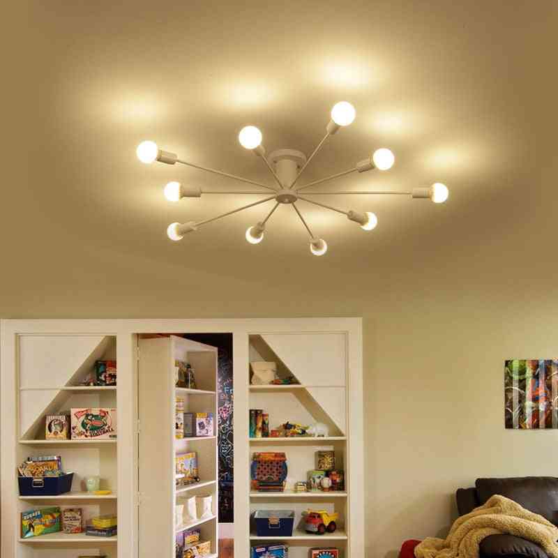 Chandelier Sockets Lighting Vintage Spider Modern Ceiling Lamp Light