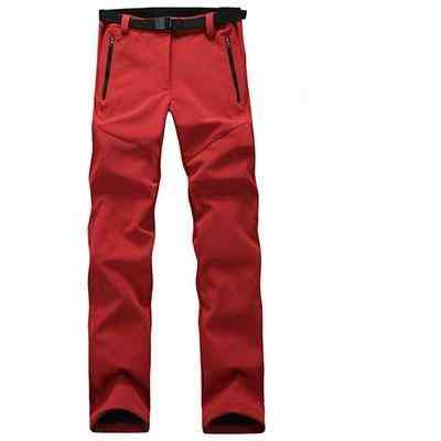 Debele tople flisne hlače iz mehke lupine - hlače za ribolov, kampiranje, pohodništvo in smučanje