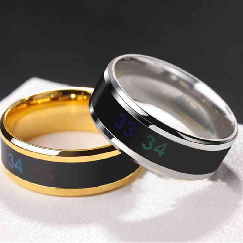 Temperature Ring, Titanium Steel, Sensitive Rings, Men