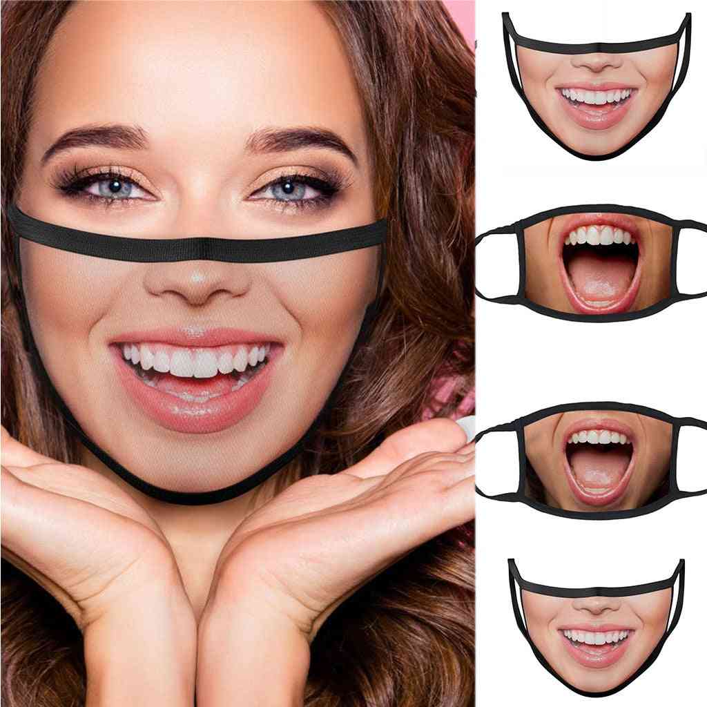 3D-halve gezichtslip, mondafdruk, masker