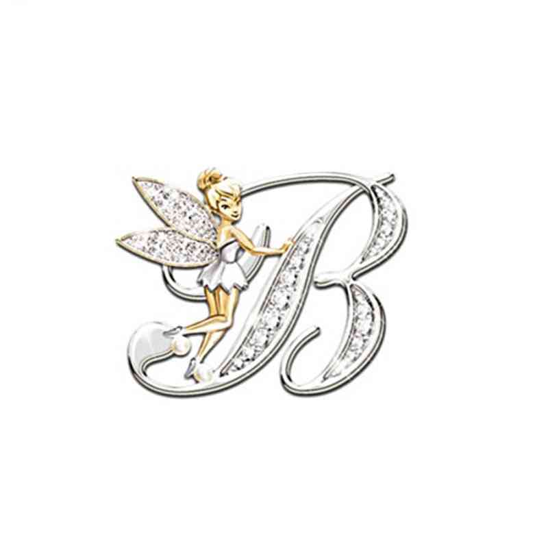 Elf Angel Lapel, Crystal Letter Word Brooches Accessories