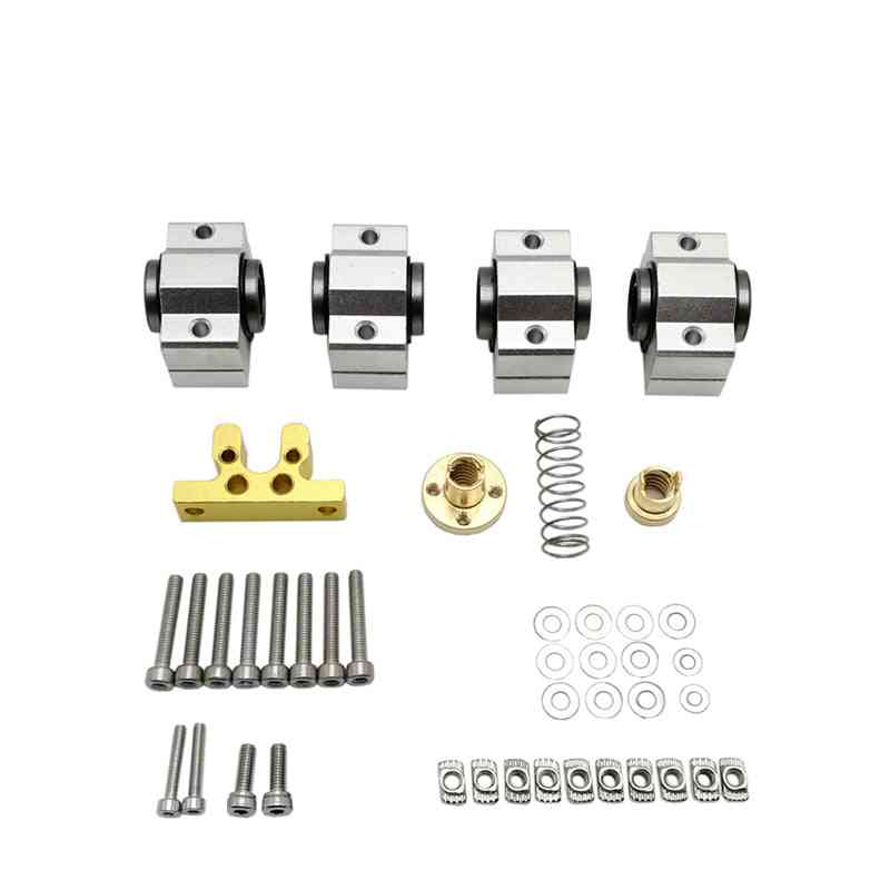 Cnc x-as, upgrade kit (lager scs10vuu schroefstang lood 4mm)