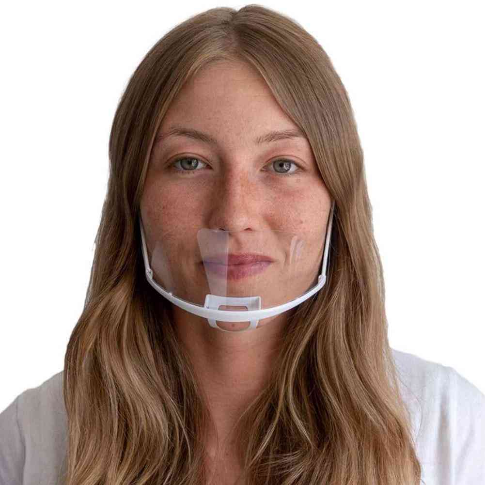 Anti-fog Anti-splash Transparent Food Face Shield For Mouth Nose