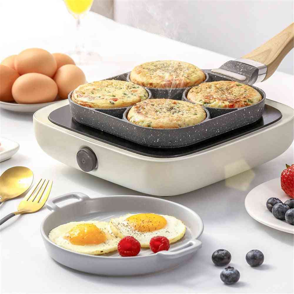 Four-hole Thickened Omelet Non-stick Frying Pot Pan
