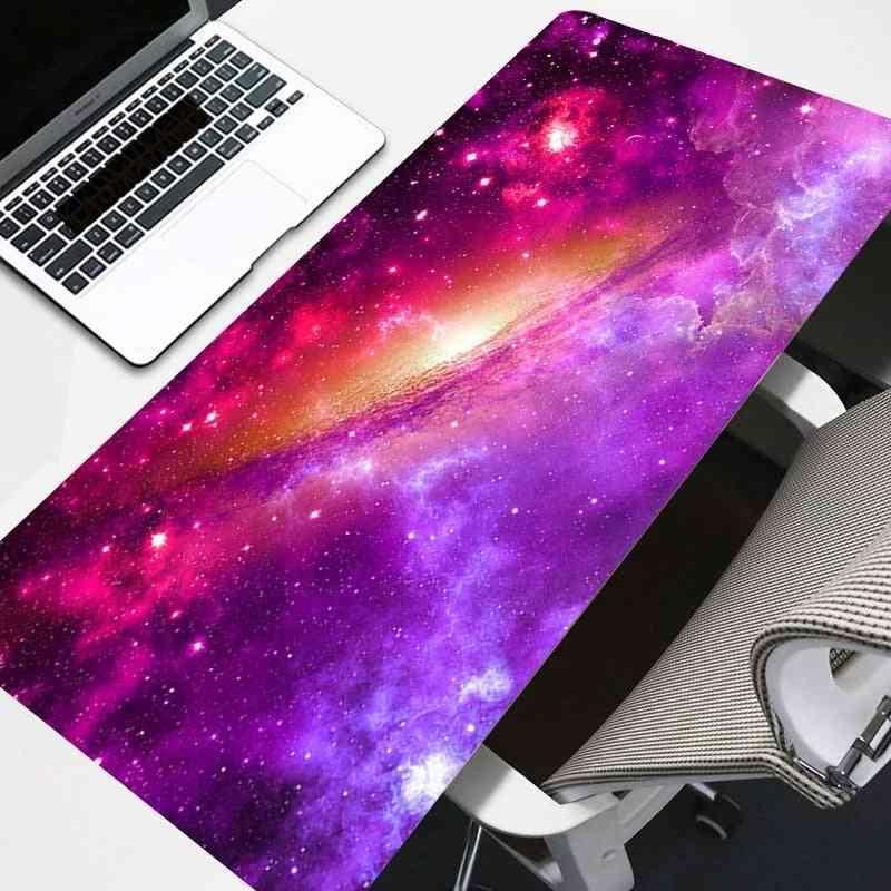 Halkfritt tangentbord lång stor musmatta, galaxtryck - datortillbehör