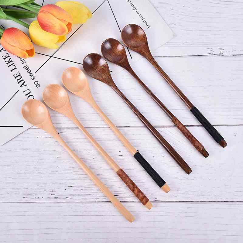 Bamboo Soup Teaspoon Catering Kids Kitchenware Wooden Spoon