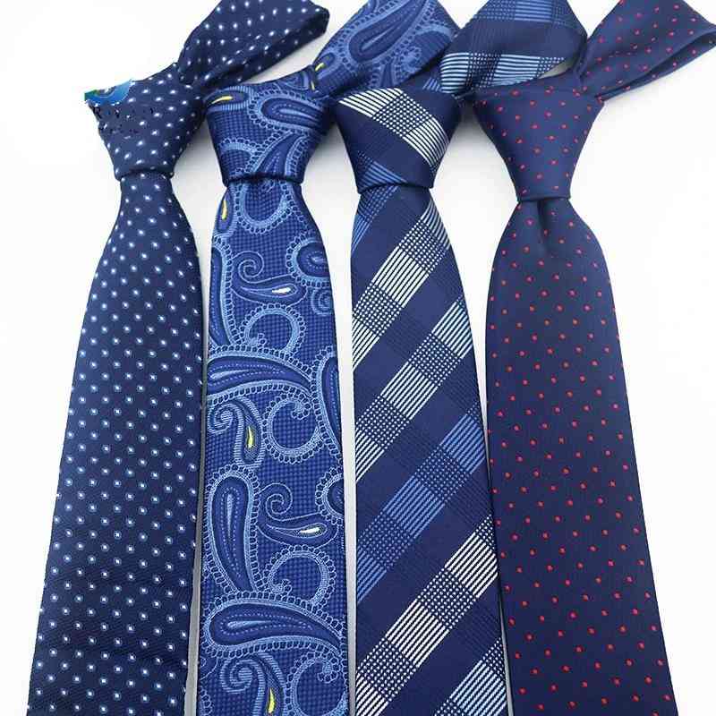 Klasický polyester, tkané kostkované tečky, párty kravata