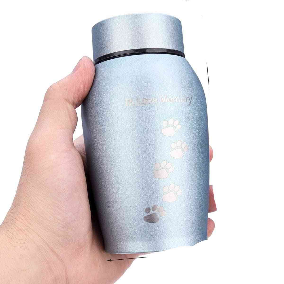 Pets Dog Cat Cremation Ashes Stainless Steel Urn