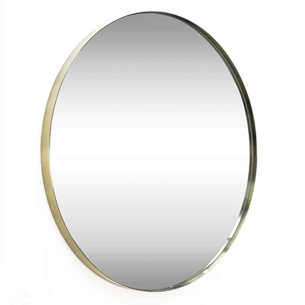Advanced Contemporary Brushed Metal Wall Mirror