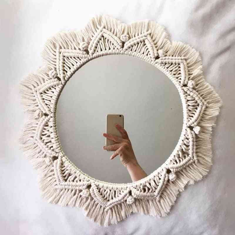 Woondecoratie handgemaakte wandtapijten make-up spiegel