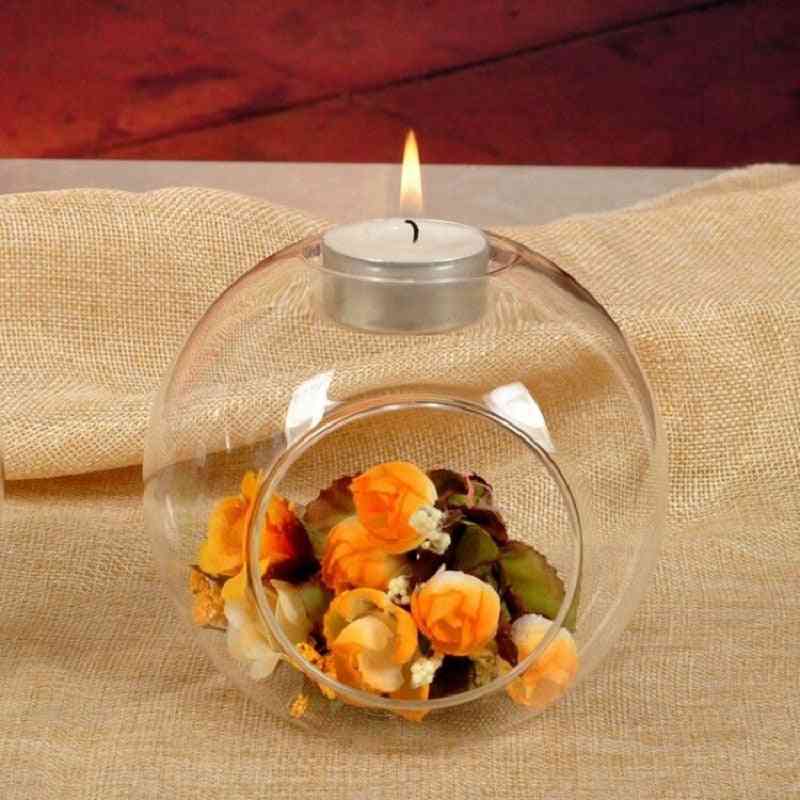 Křišťálové sklo- závěsný kreativní držák svíčky